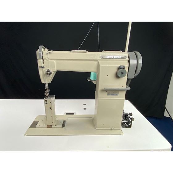 Postbed sewing machine for leather